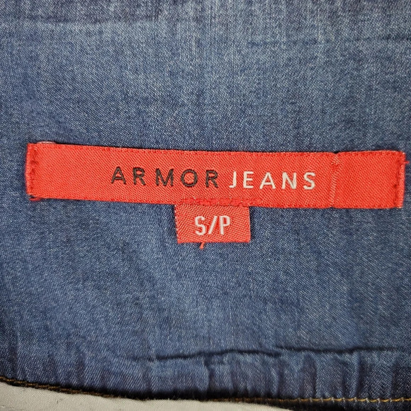 Vintage Denim A Line Skirt Stonewash  Pleats Embroidered Size Small Twee - Picture 3 of 11